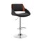 Armen Living Colby Adjustable Black Faux Leather and Chrome Finish Bar Stool LCCYBAWABL - alternate 1